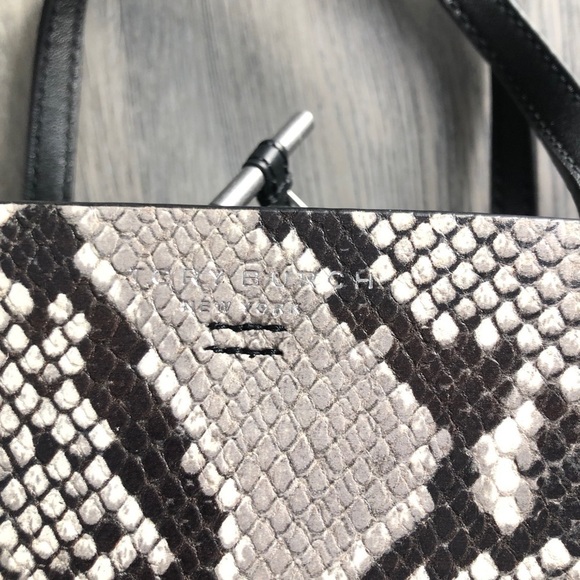 Tory Burch Block-T Mini Snake Embossed Tote - Picture 7 of 11